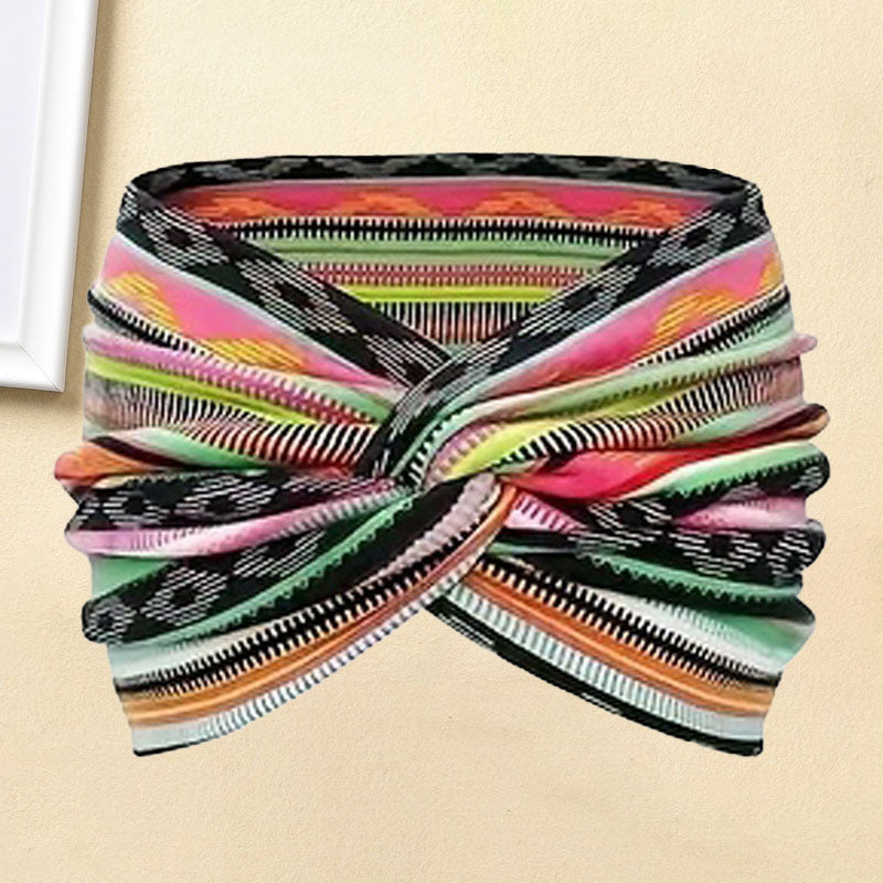 Brehn | Vintage-Stil Breites Batik-Haarband