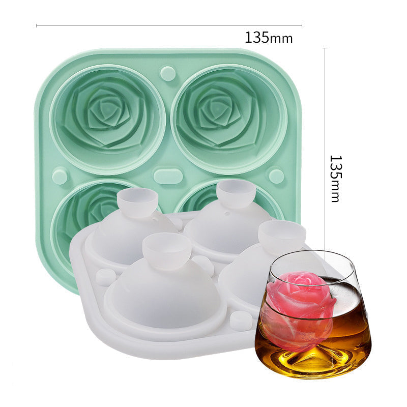 Große pinke Eiswürfelschale mit 4 Fächern | Brehn