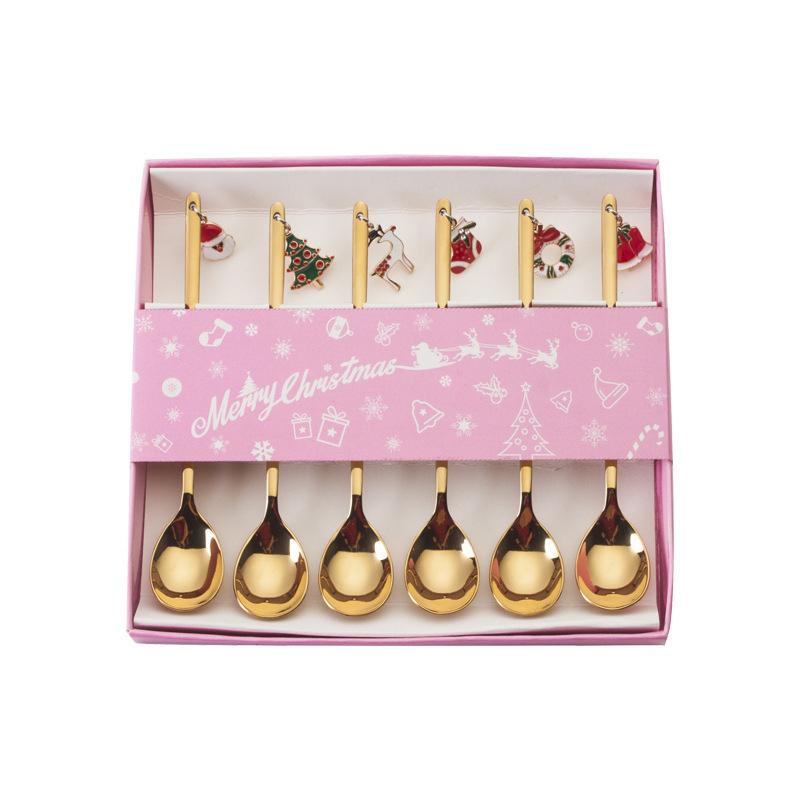 Brehn | Weihnachtsdekorationen für Zuhause - Weihnachts-Metalllöffel-Geschenkset