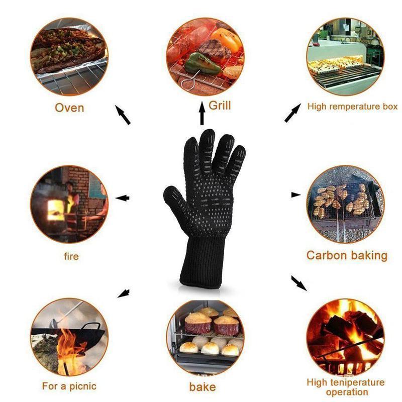 Bequee professionelle Grillhandschuhe hitzebeständige Handschuhe - 1 Paar | Brehn