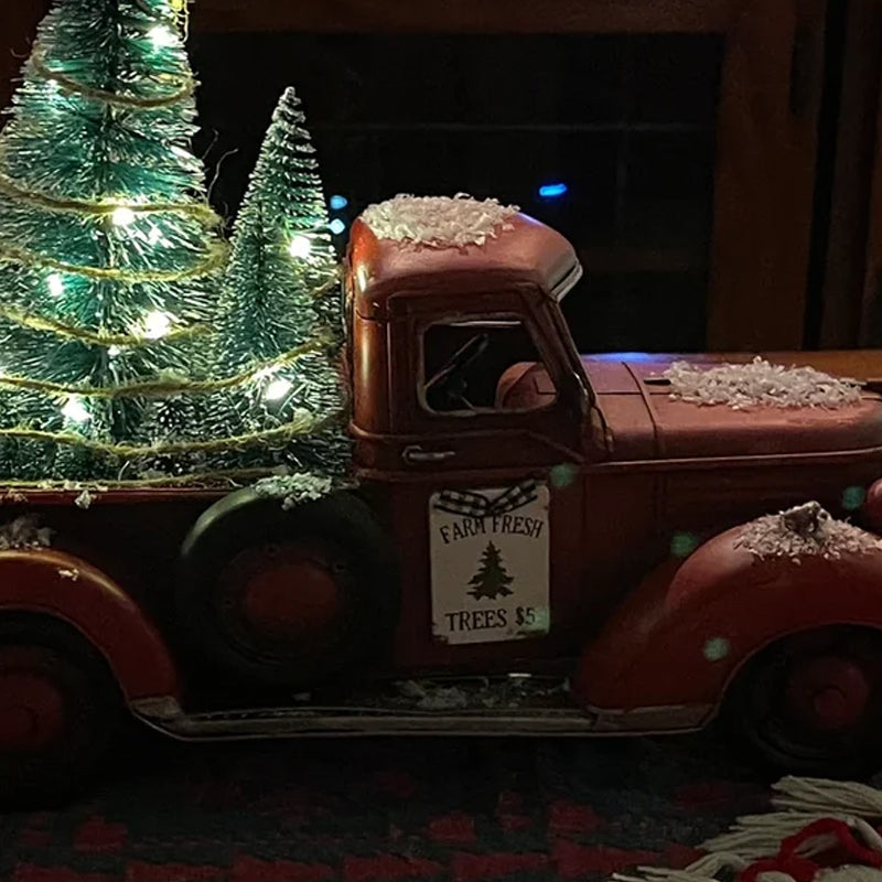 Brehn | Rote Bauerntrucks Weihnachtsdekorationen