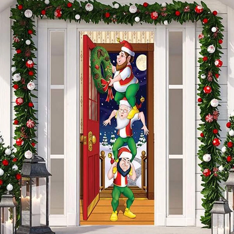 Brehn | Nightmare Before Christmas Außen dekorations Requisiten Weihnachts Elfen Tür Abdeckung