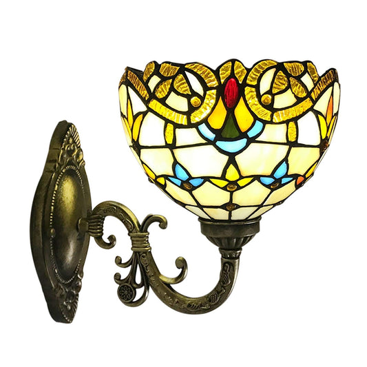 Retro Lampenschirm aus Glasmalerei | Brehn