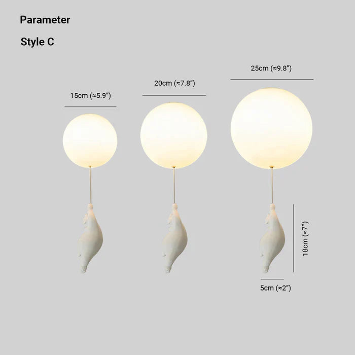Kinder-Deckenlampe mit Bär und Ballon - CloudBear | Brehn