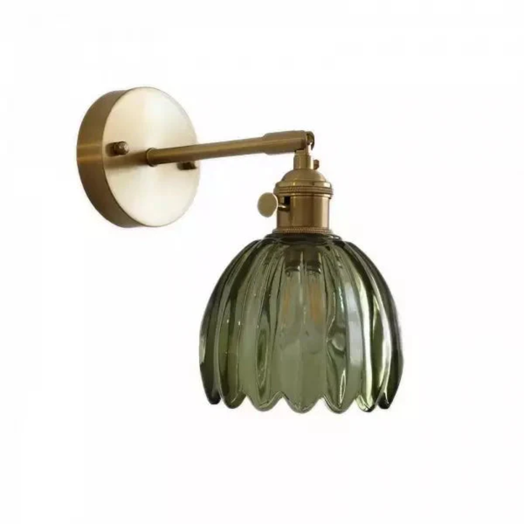 Brehn | Retro-Glas-Wandlampe Tulpe