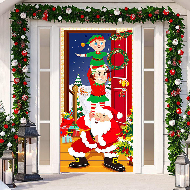Brehn | Weihnachts Tür Banner, Weihnachtsmann Türabdeckung Feiertagsdekoration