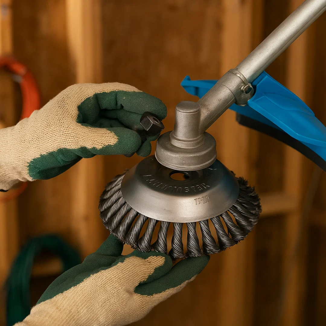 GrassCut TurboHead – Universelle 6-Klingen Unkrautbürste für Trimmer | Brehn