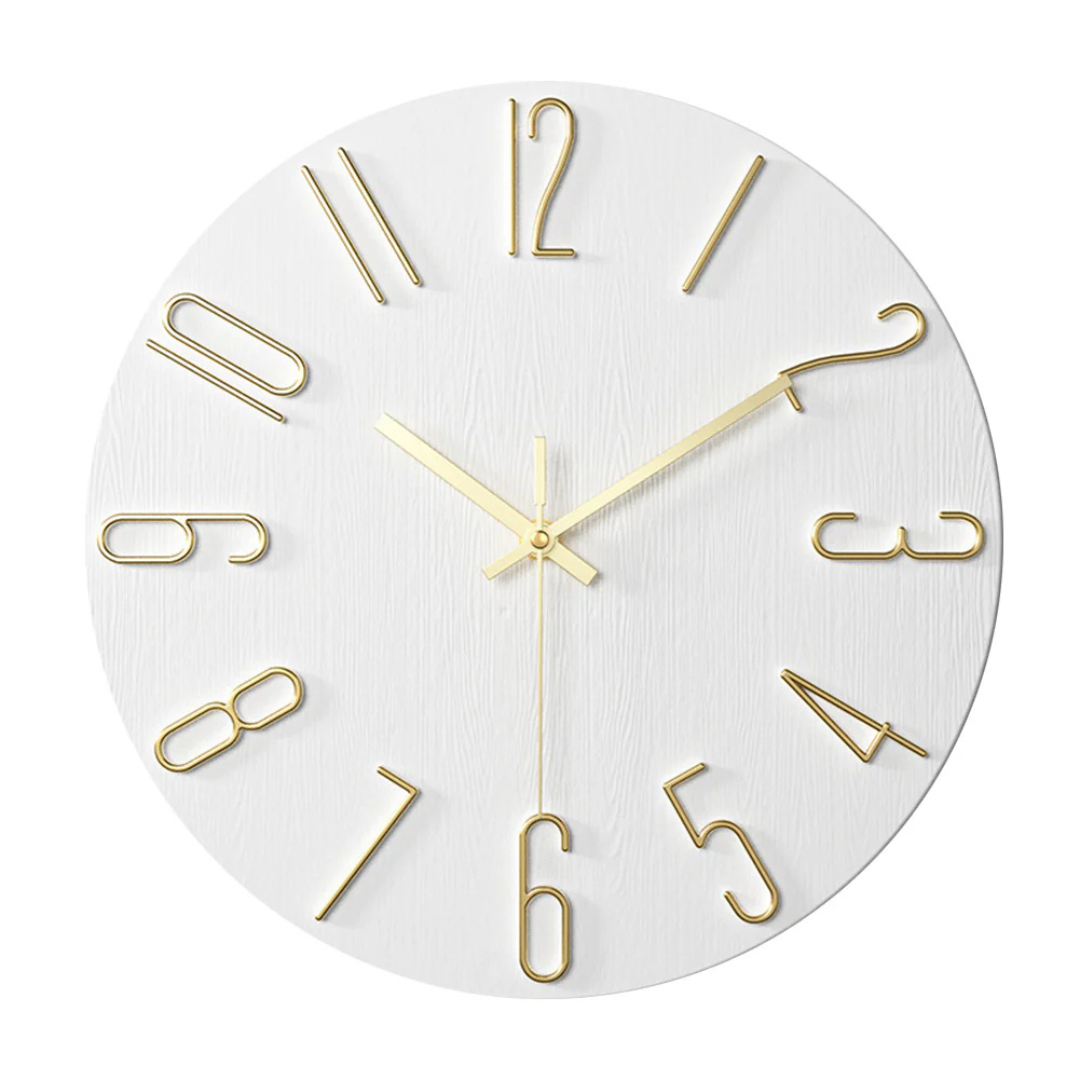 Moderne schwarze Wanduhr | 30 cm, geräuschloses, minimalistisches Design