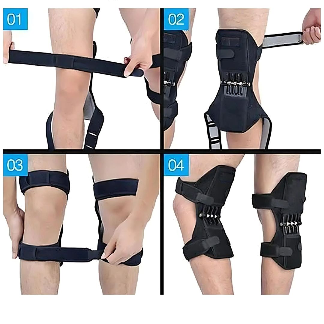 KneeGuard Pro | Set von 2 Scharnier-Kniebandagen-Stabilisatoren zur Schmerzlinderung | Verstellbare Unterstützung bei Knieverletzungen - Arthritis - Nach der Operation Rehabilitation Brehn