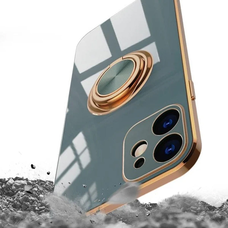 Plattiertes iPhone-Case mit Ring | Brehn