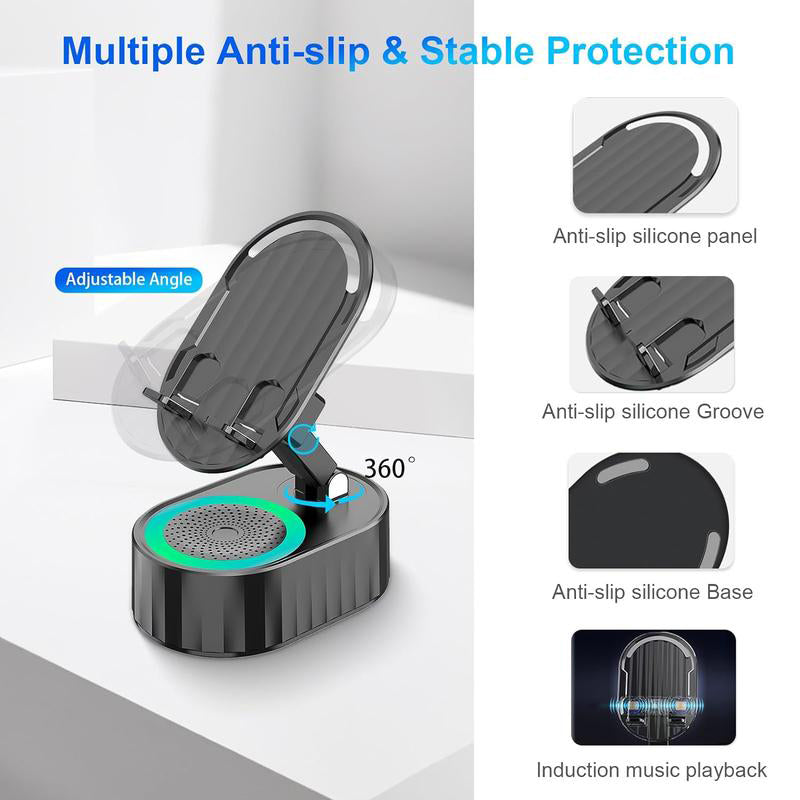 Brehn | Wireless Induktions-Audio Bluetooth Lautsprecher 5 in 1 Telefonhalter