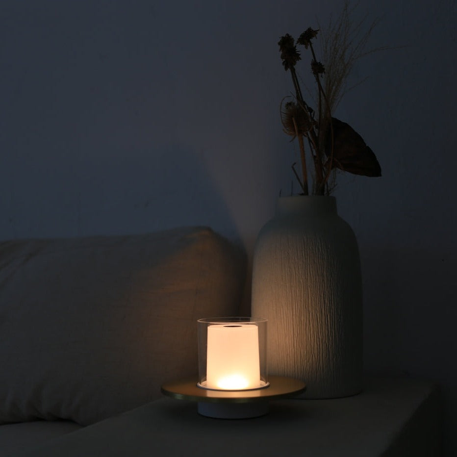 Glas Kerzen Tischlampe | Brehn