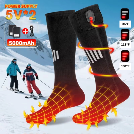 Wiederaufladbare, per USB beheizbare Socken mit elektrischer Wärmefunktion für kaltes Wetter