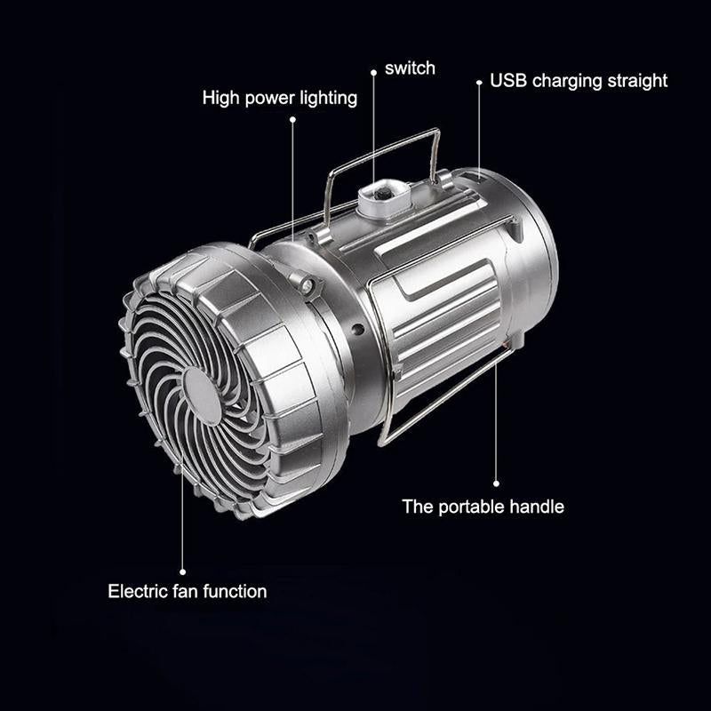 Outdoor LED Camping Licht mit Ventilator | Brehn