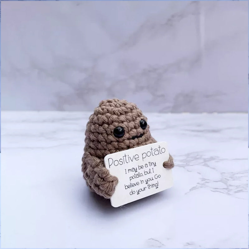 Lustiges Geschenk - Gestrickte positive Kartoffel | Brehn