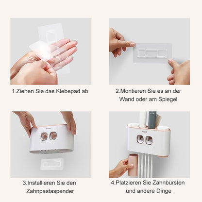 Automatischer Zahnbürstenhalter und Zahnpastaspender Set | Brehn