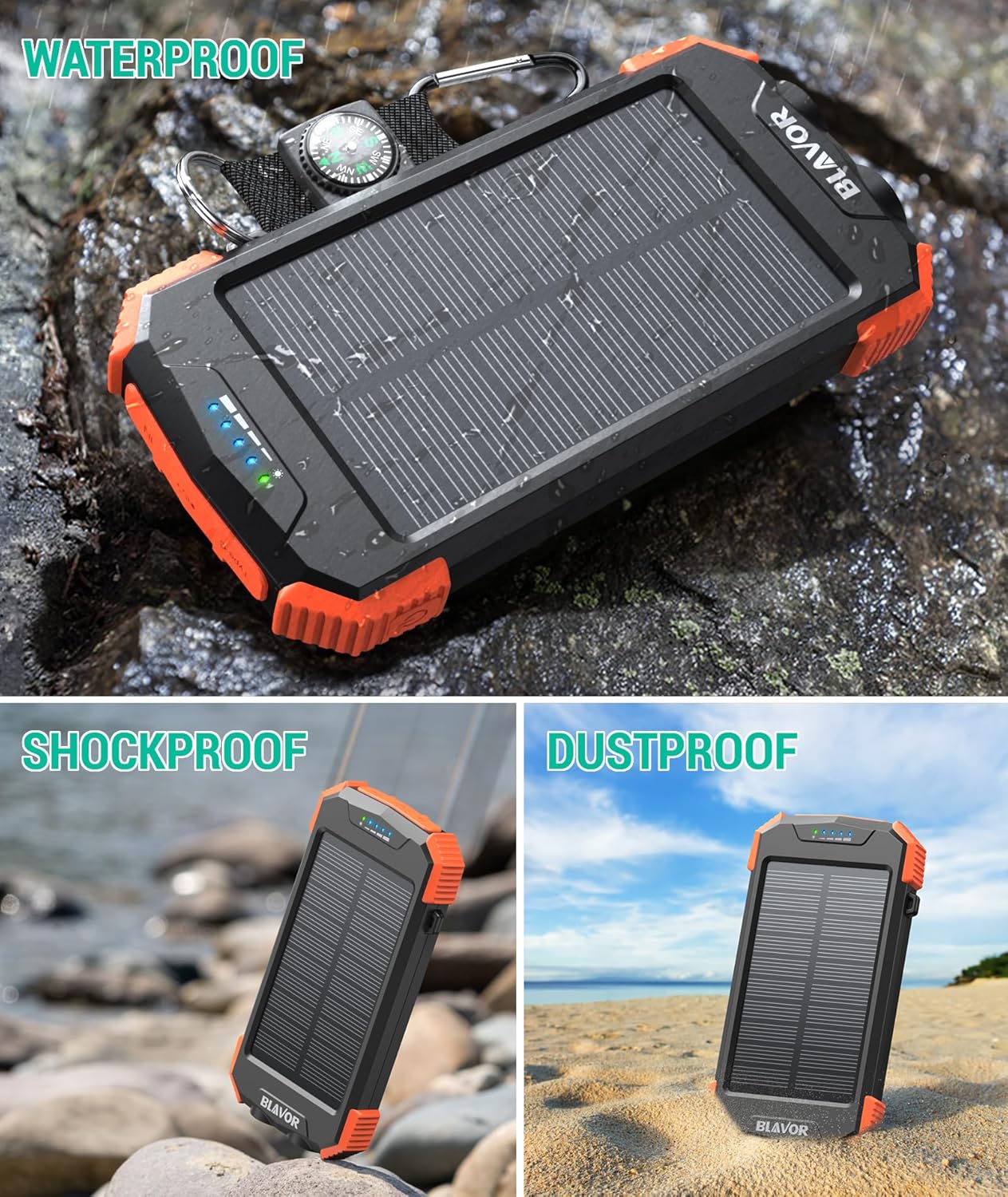 Rivanta Solar-Powerbank Notstrombank IPX4 | Brehn