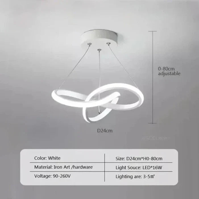 Brehn | Moderne LED-Deckenlampe - WaveGlow