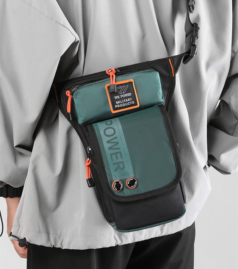 Brehn | Personalisierte Herren Motorradstil wasserdichte Nylon Bein-Brusttasche