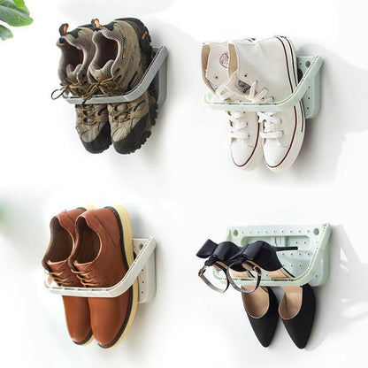 Schuhregal mit integriertem Wandhalter zur Wandmontage | Brehn