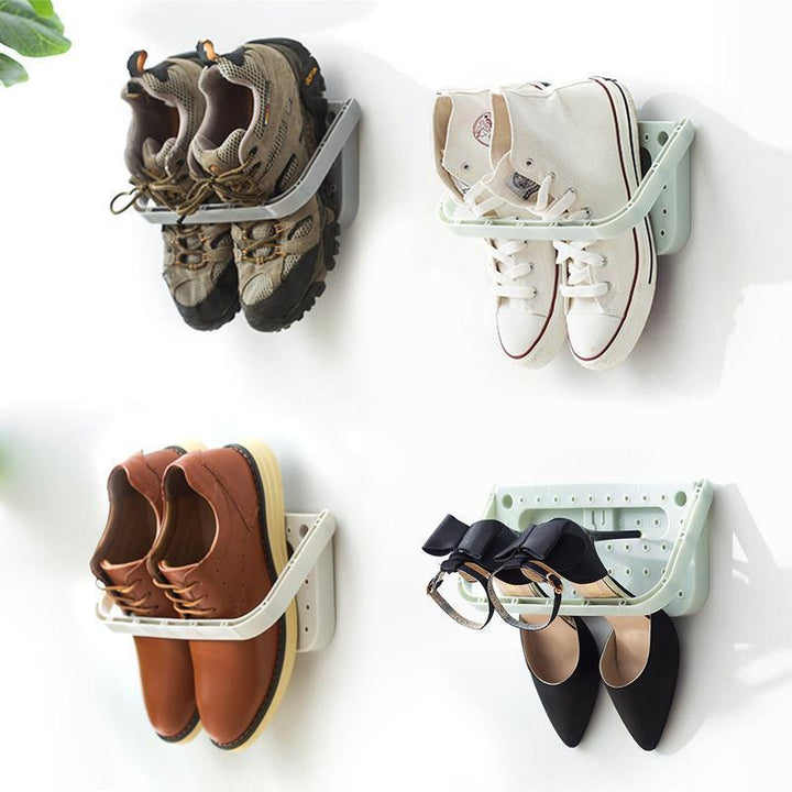 Schuhregal mit integriertem Wandhalter zur Wandmontage | Brehn