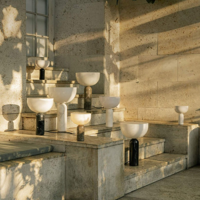 Brehn | MarbleLuxe Lampe - Luxuriöse Marmor Tischlampe mit goldenen Akzenten