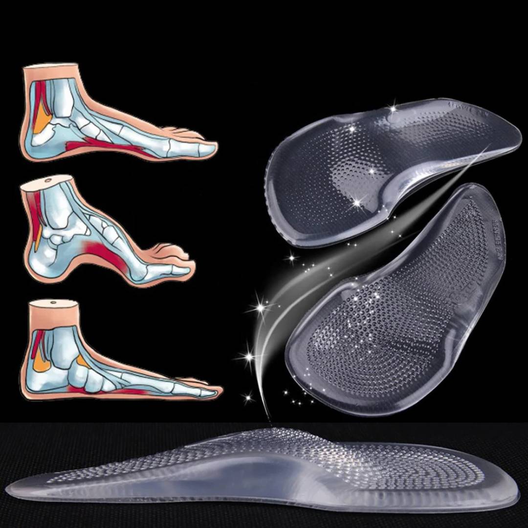 ComfortStep Gel Fußgewölbestütze Einlagen | Schmerzen in den Füßen lindern - Ermüdung reduzieren - Haltung verbessern - Stoßdämpfende Einlagen Brehn
