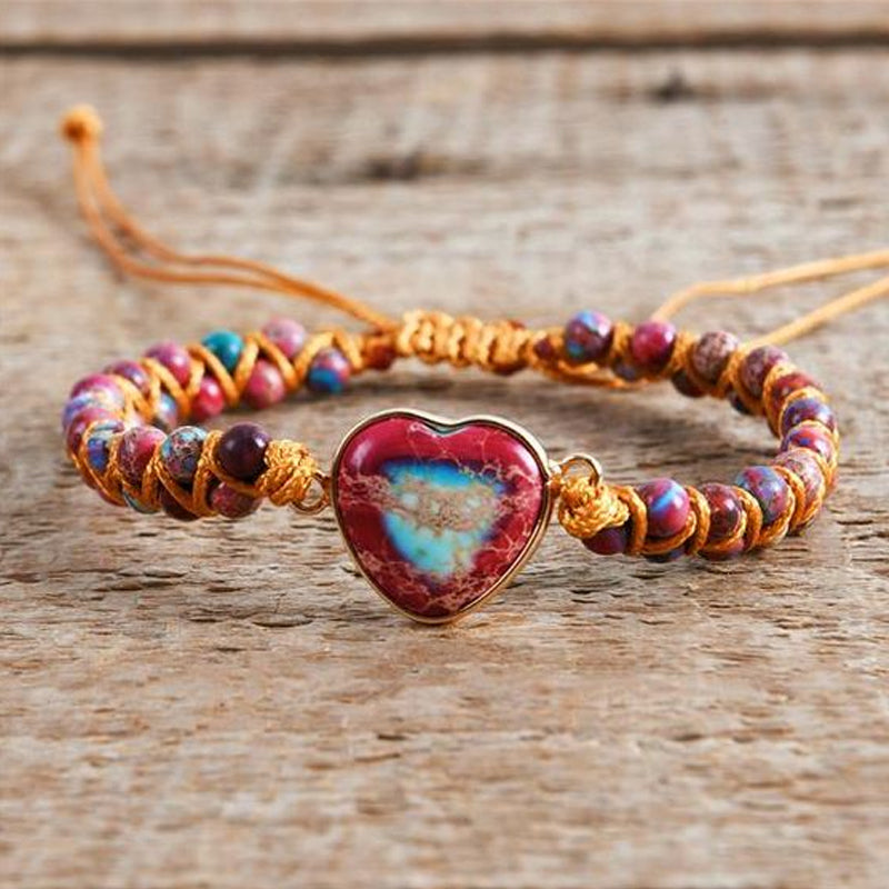 Brehn | Leidenschaftliches Herz-Jaspis-Armband