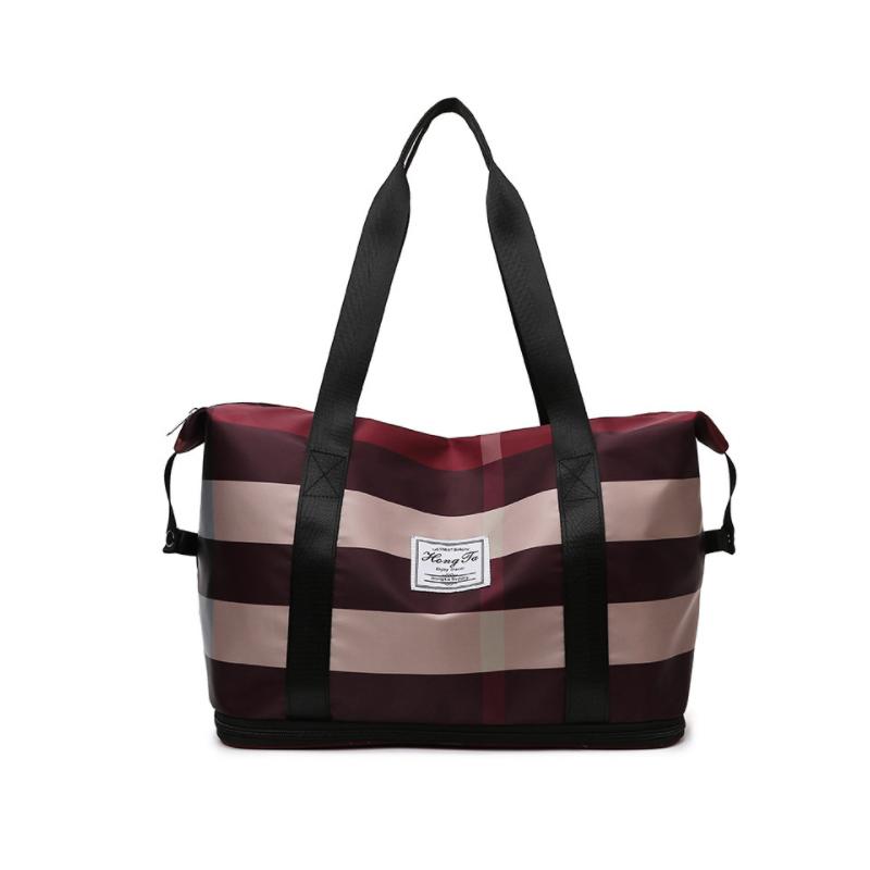 Brehn | Modische karierte Reisetasche