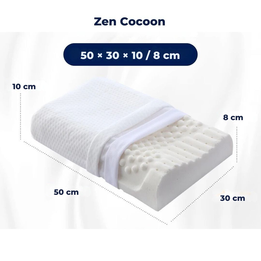 EcoNeck Comfort | 100% Naturkautschuk Orthopädisches Kissen - gegen Nackenschmerzen - Bequemes und Unterstützendes Kissen - Besserer Schlaf - Wellness Brehn