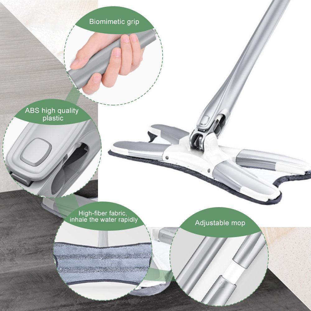 Drehbarer X-förmiger Hände-freier Tablet-Mopp | Brehn