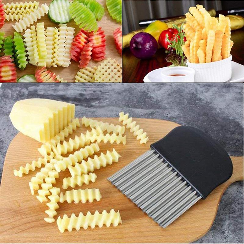 Wavy Blade Pommes Frites Schneider aus Edelstahl | Brehn