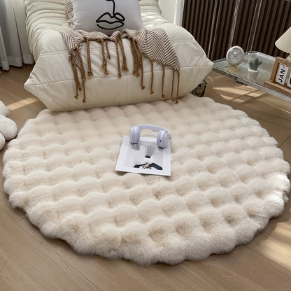 Runder flauschiger Teppich für stilvolle Räume – Weicher Teppich für Wohnzimmer & Schlafzimmer | Brehn