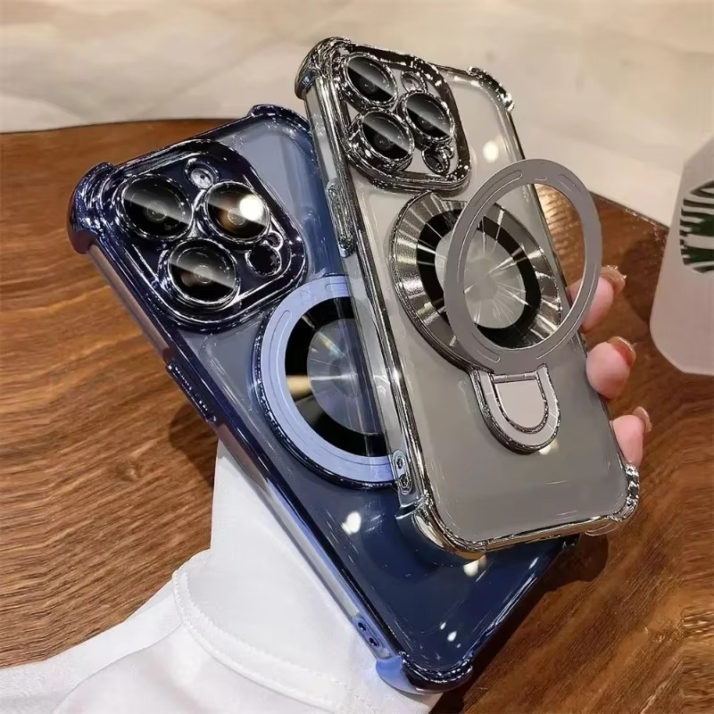 Hochwertige magnetische iPhone-Hülle mit MagSafe-Ständer und Stoßschutz