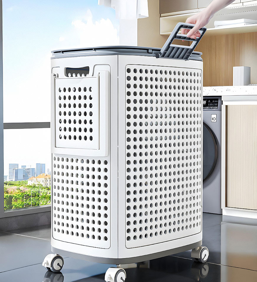 GlideEase Laundry Bin — Müheloses Wäschetragen ohne Rückenschmerz für ordentliche, frische Kleidung | Brehn