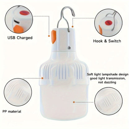 PowerGlow LED Lampe – Wiederaufladbare USB-Lampe mit Lithium-Batterie und ABS-Gehäuse | Brehn