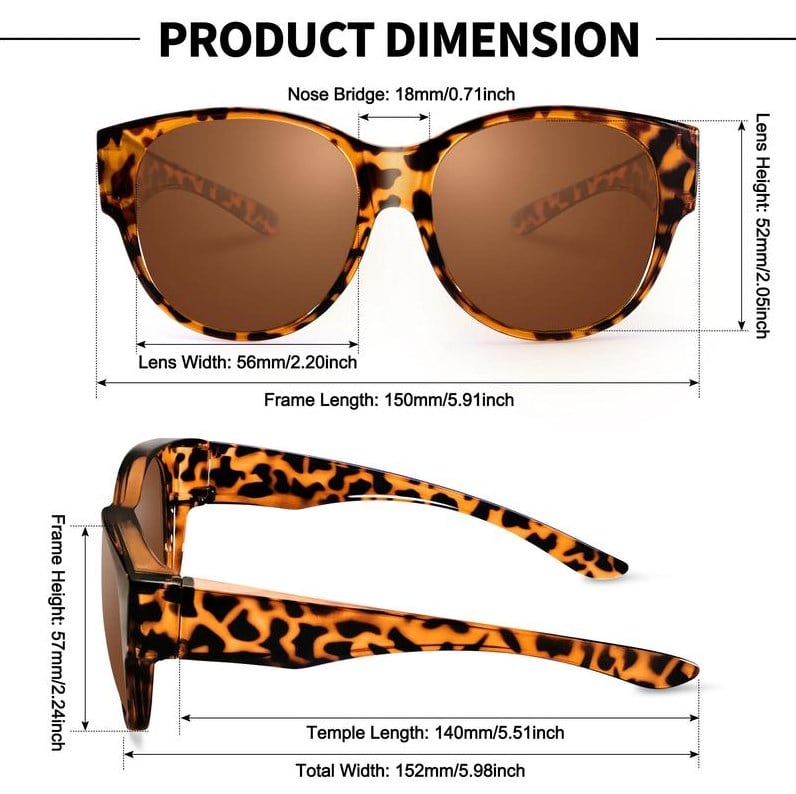 Übergroße Cat-Eye-Sonnenbrille UV400 Polarisiert | Brehn
