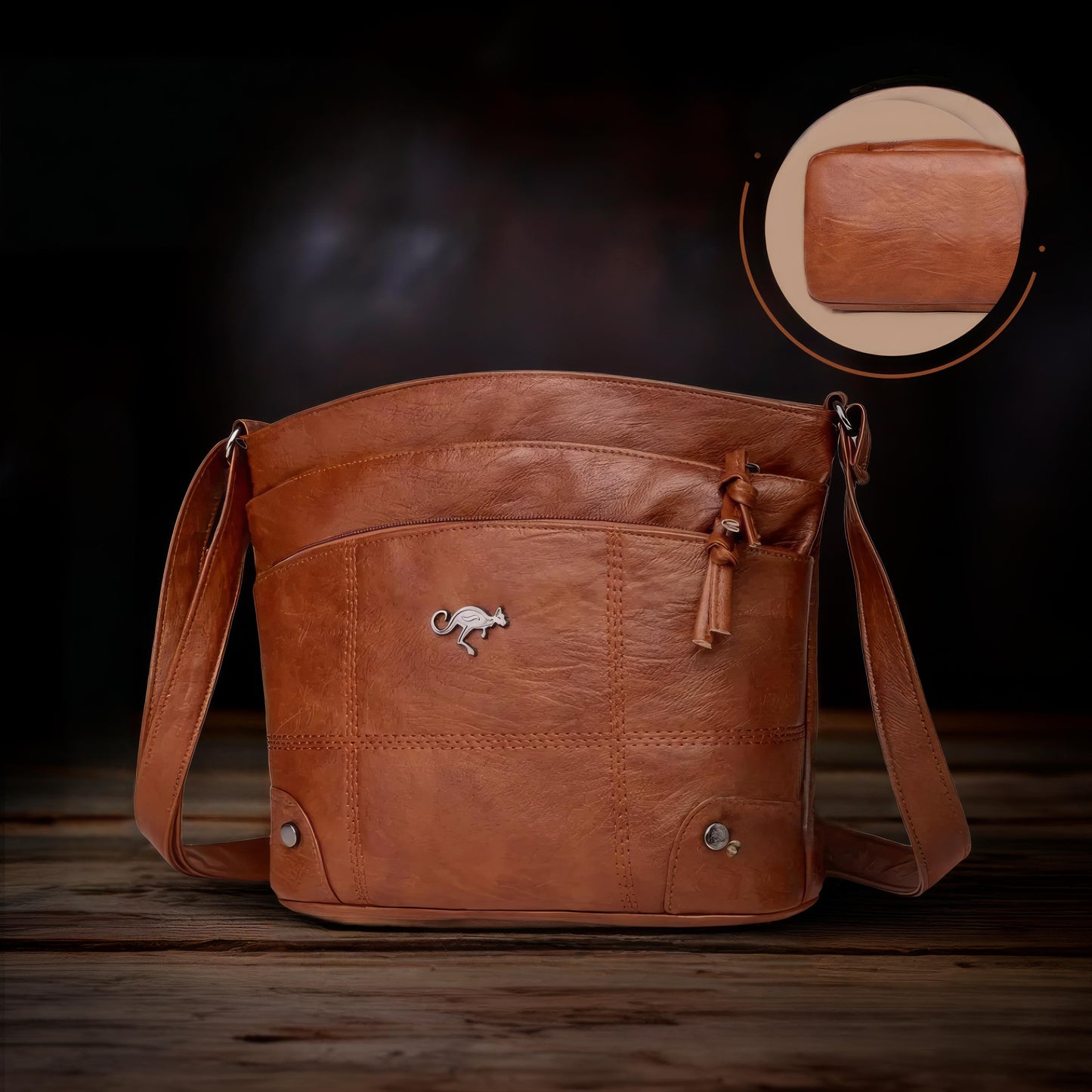 Damen Handtasche PU-Leder Kompakt und Stilvoll mit Geräumigen Taschen | Brehn