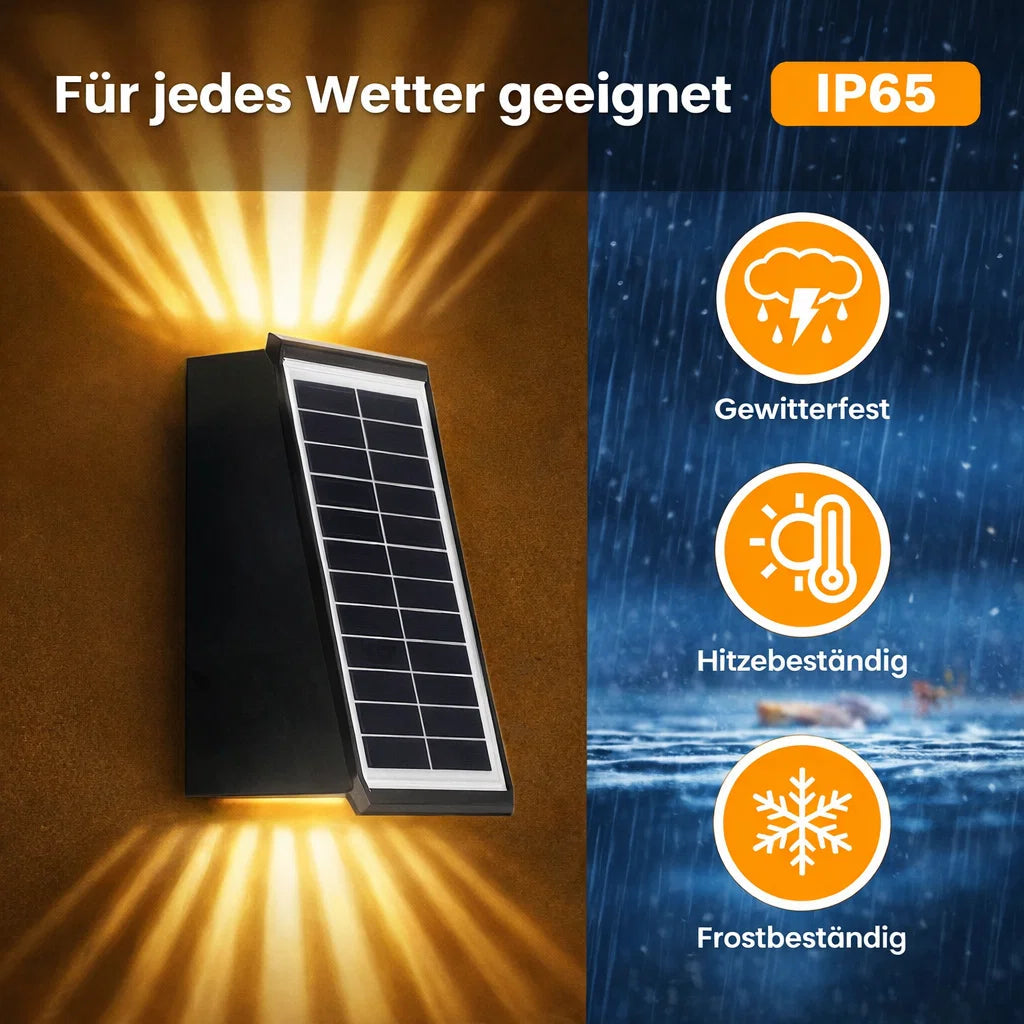Solar-Wandleuchte — Zaubere magische Stimmung und Aufmerksamkeit ohne Kabelsalat | Brehn
