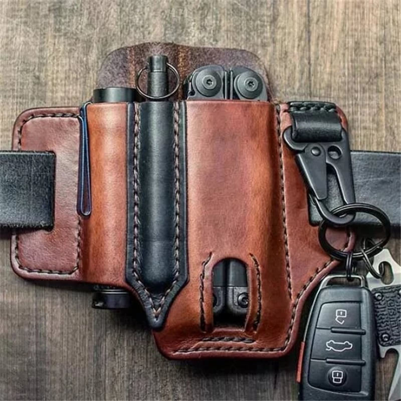 Rindsleder Multitool Gürteltasche — Robuste Halterung für taktische Ausrüstung