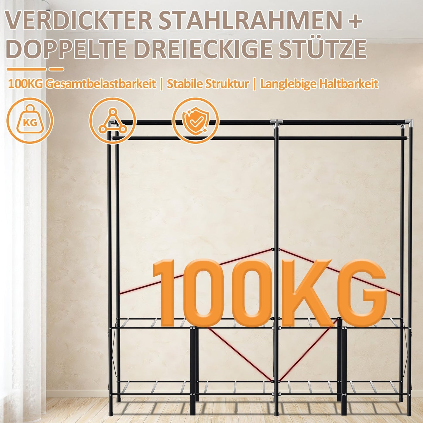 Klappbarer Kleiderschrank Schlafzimmerschrank | Brehn
