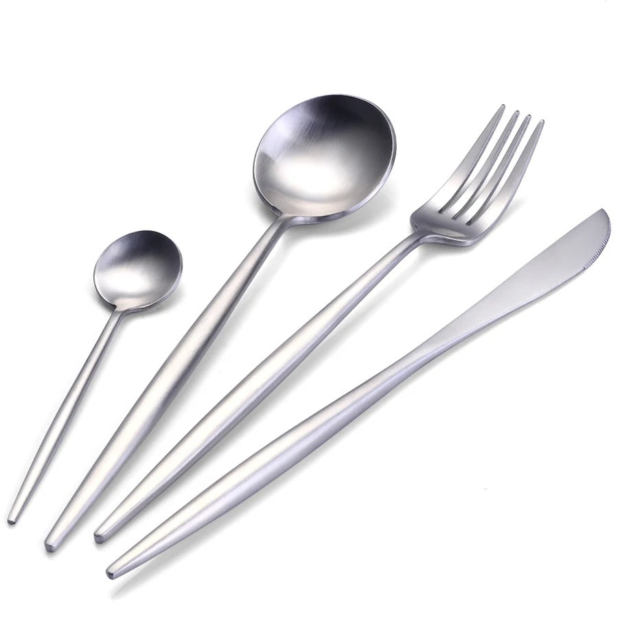Silber Edelstahl Besteckset | Brehn