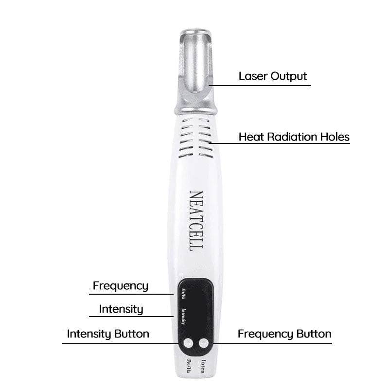 Brehn | Professioneller Picosekunden-Laserstift | Tattoo- & Pigmententfernung | Dual-Mode Rot & Blau | Effektive Melanin-Fragmentierung für Home-Anwendung