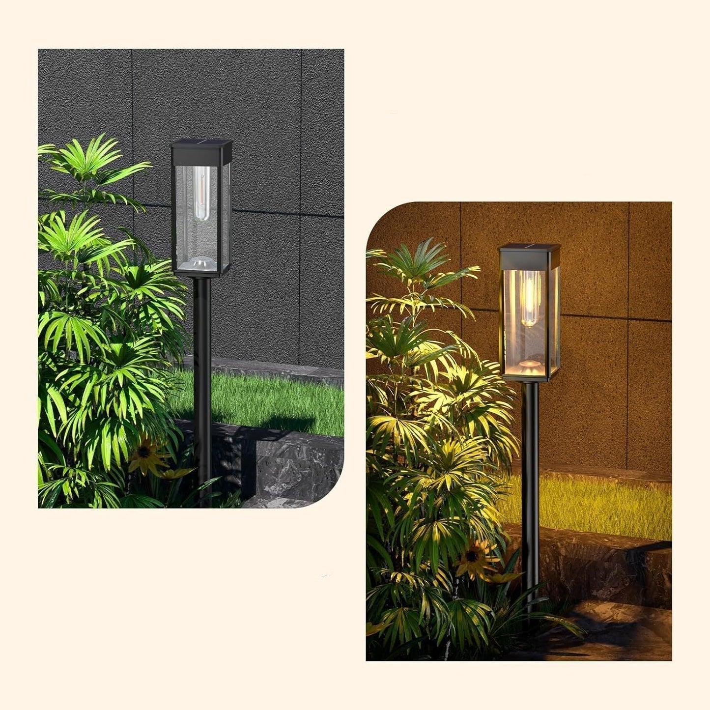 Solarbetriebene Gartenleuchte für Außenbereich - Moderne LED-Wegeleuchte für Beleuchtung von Wegen, Terrasse und Garten | Brehn