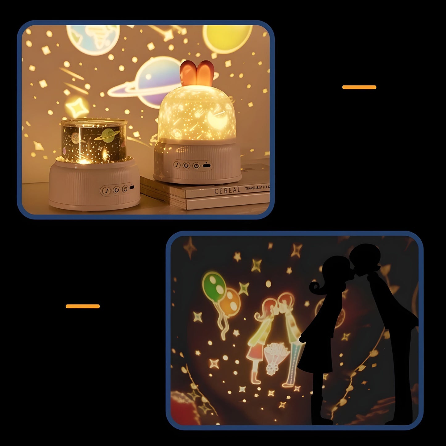 BunnyBeam Light – Niedliches Hasenprojektor-Nachtlicht für Kinder