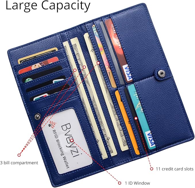 Ultra-dünnes RFID Leder Wallet Brehn