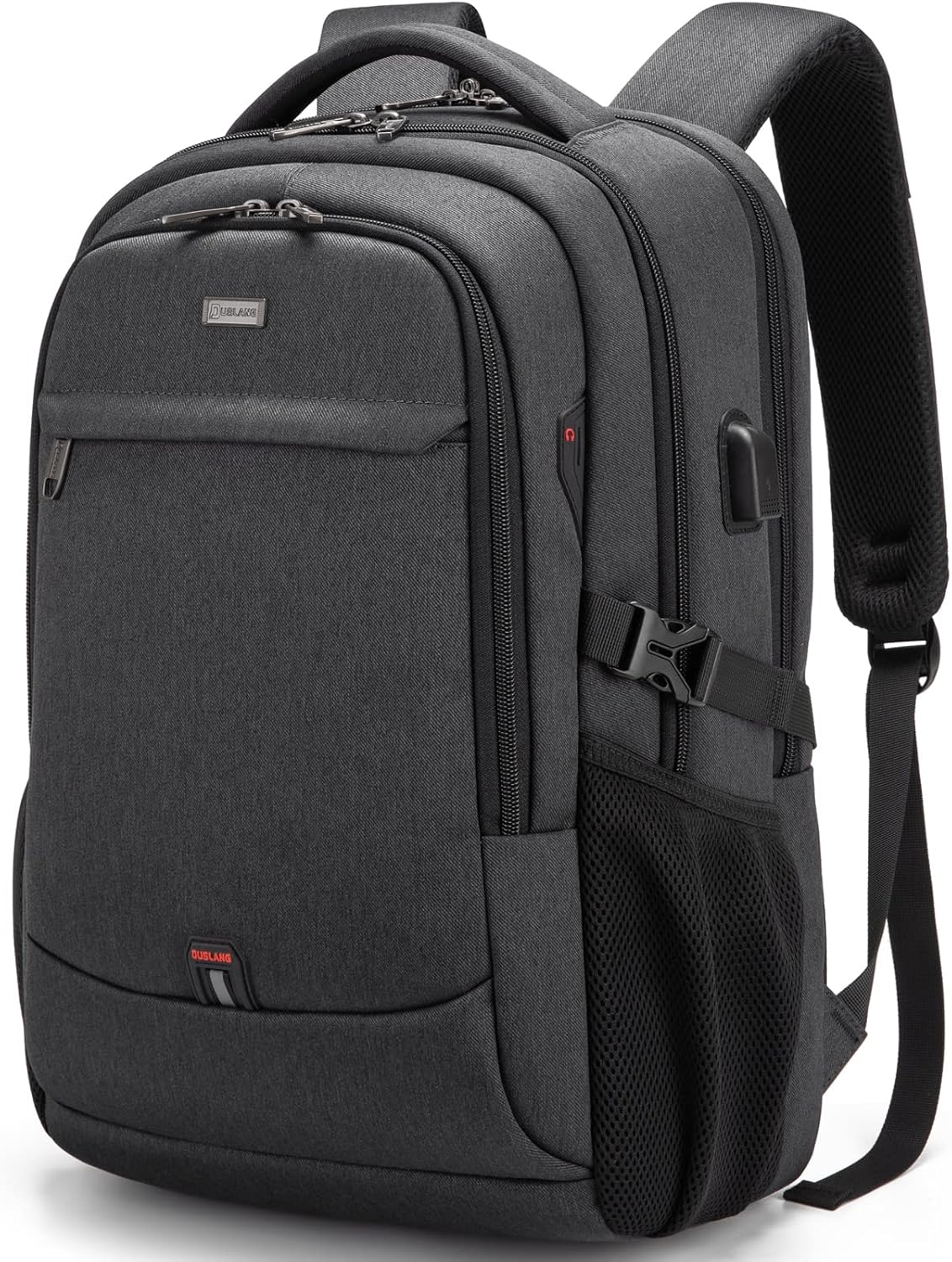 Wasserabweisender Reise-Laptop-Rucksack mit USB-Anschluss & organisierter Aufbewahrung | Brehn