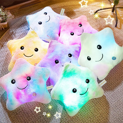 Brehn | Leuchtendes LED-Stern-Kuschelkissen für Kinder