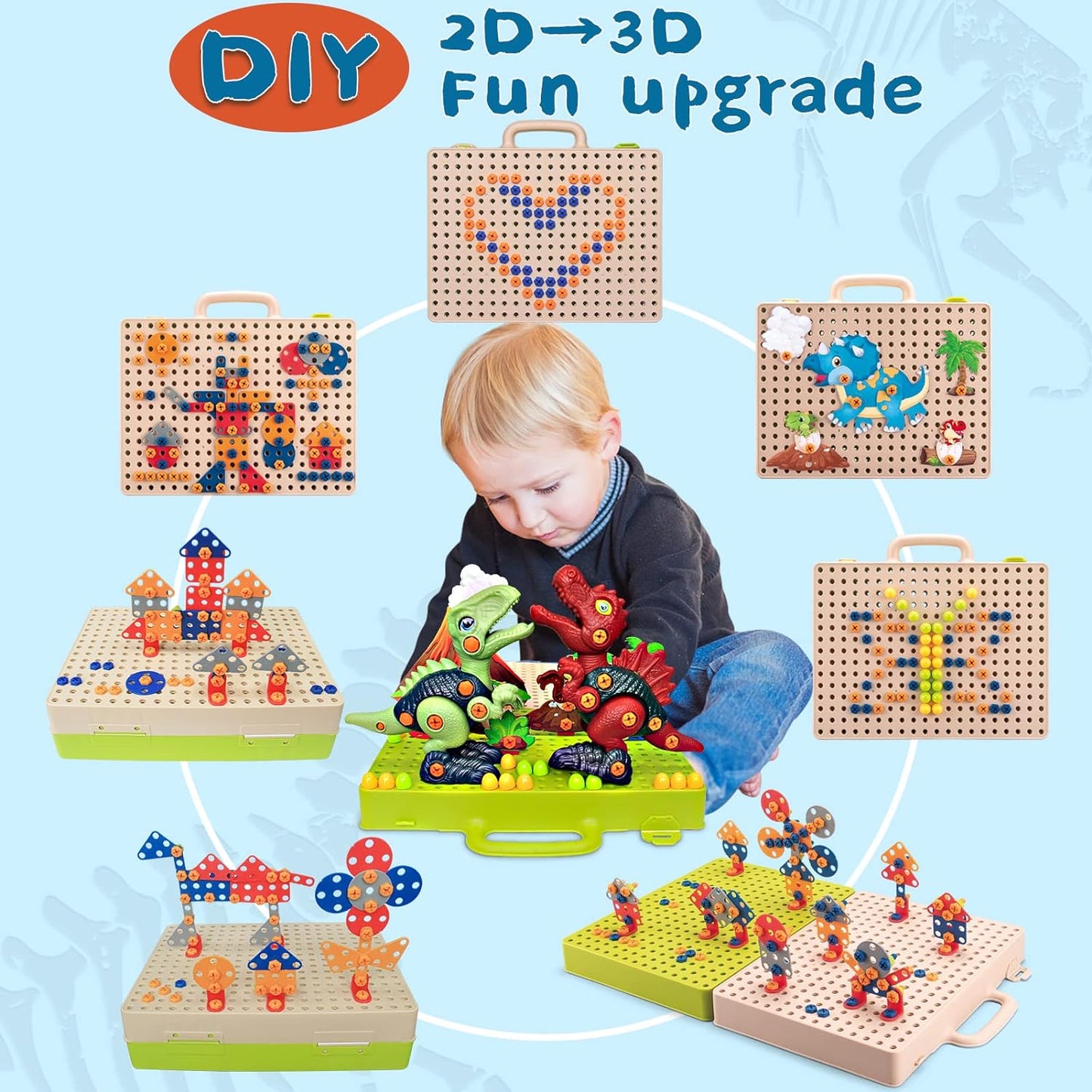 Brehn | Kreativer Schraubspaß – Dinosaurier Konstruktionsset