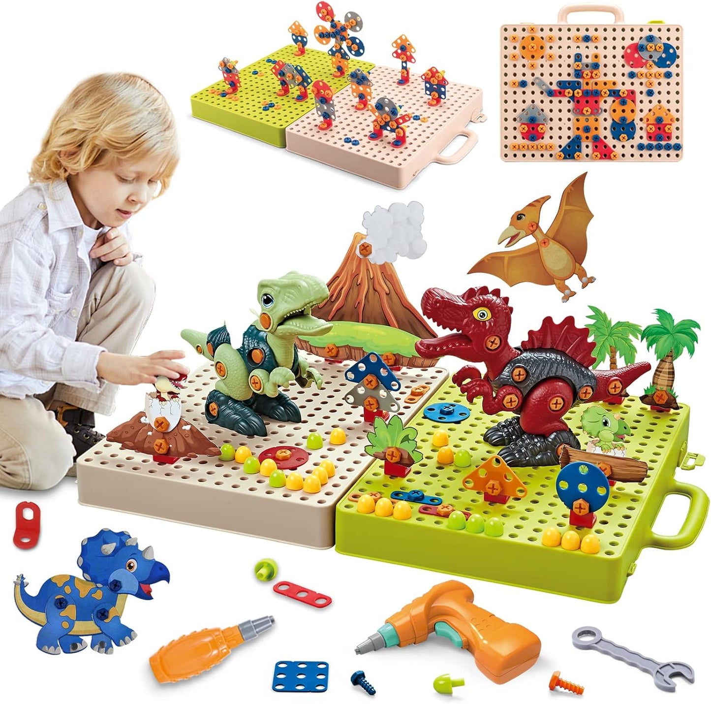 Brehn | Kreativer Schraubspaß – Dinosaurier Konstruktionsset